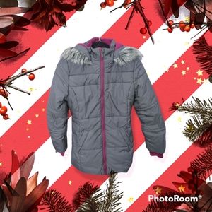 Calvin Klein jeans girls logo sport hooded puffer jacket